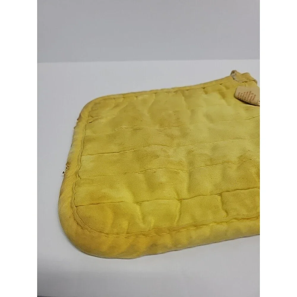 Vintage Yellow Mushroom Pot Holder Cannon Distressed USA‎